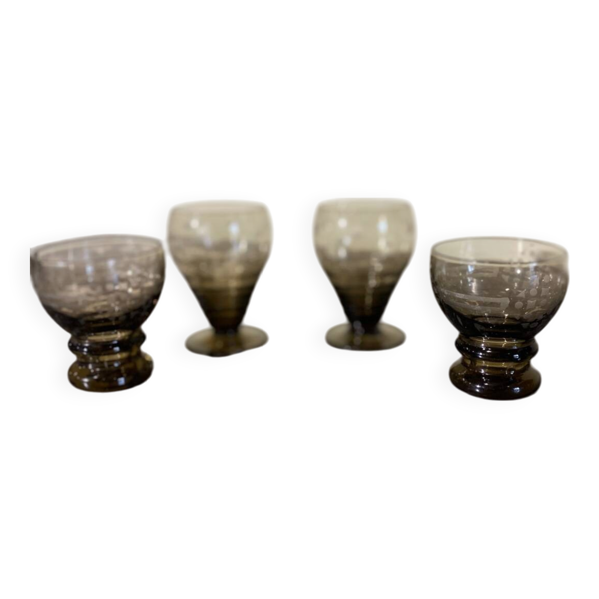 4 verres vintage