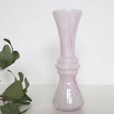 Vase in pink opaline, vintage