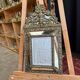 Napoleon III style mirror with gilt brass side panels