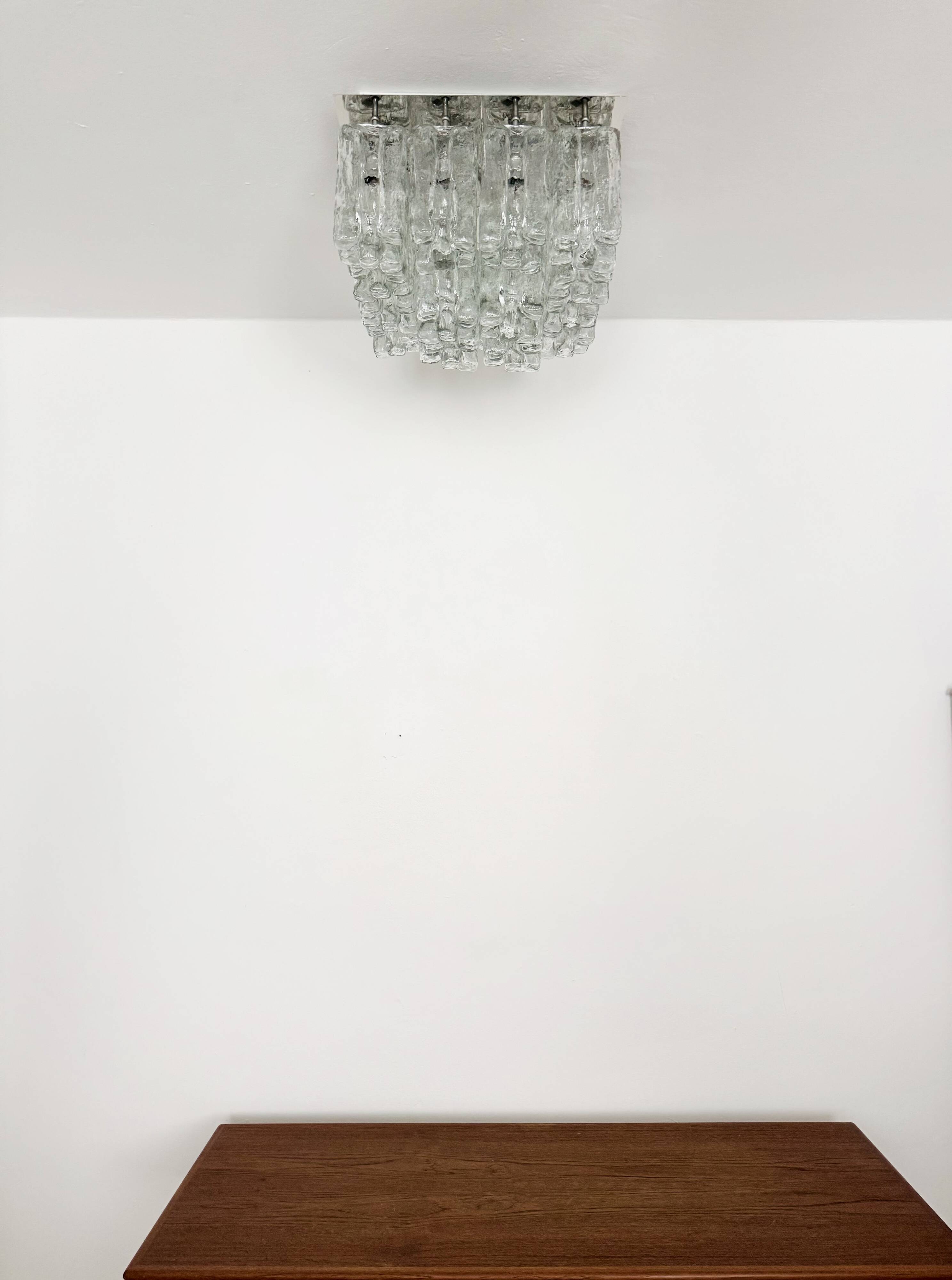 Large Austrian Granada Flush Light by J.T. Kalmar