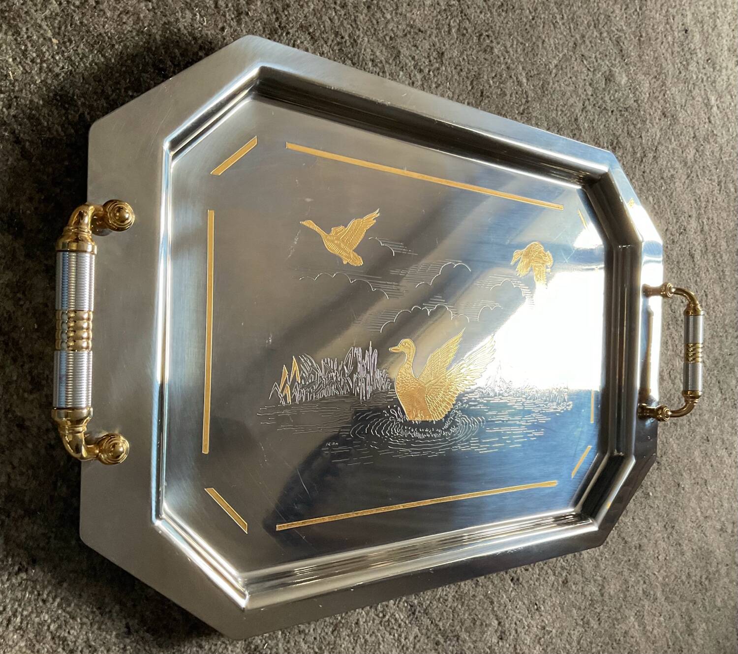 Plateau vintage Giorinox Italy des années 70