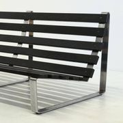 Vintage slatted bench by Kho Liang Ie for Artifort