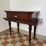 Scandinavian style varnished wood bedside tables from the 60s (X2)
