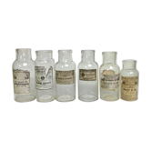 Set of 6 bottles of apothecary