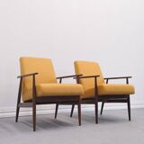 Fauteuil Henryk Lis en tweed jaune 1960