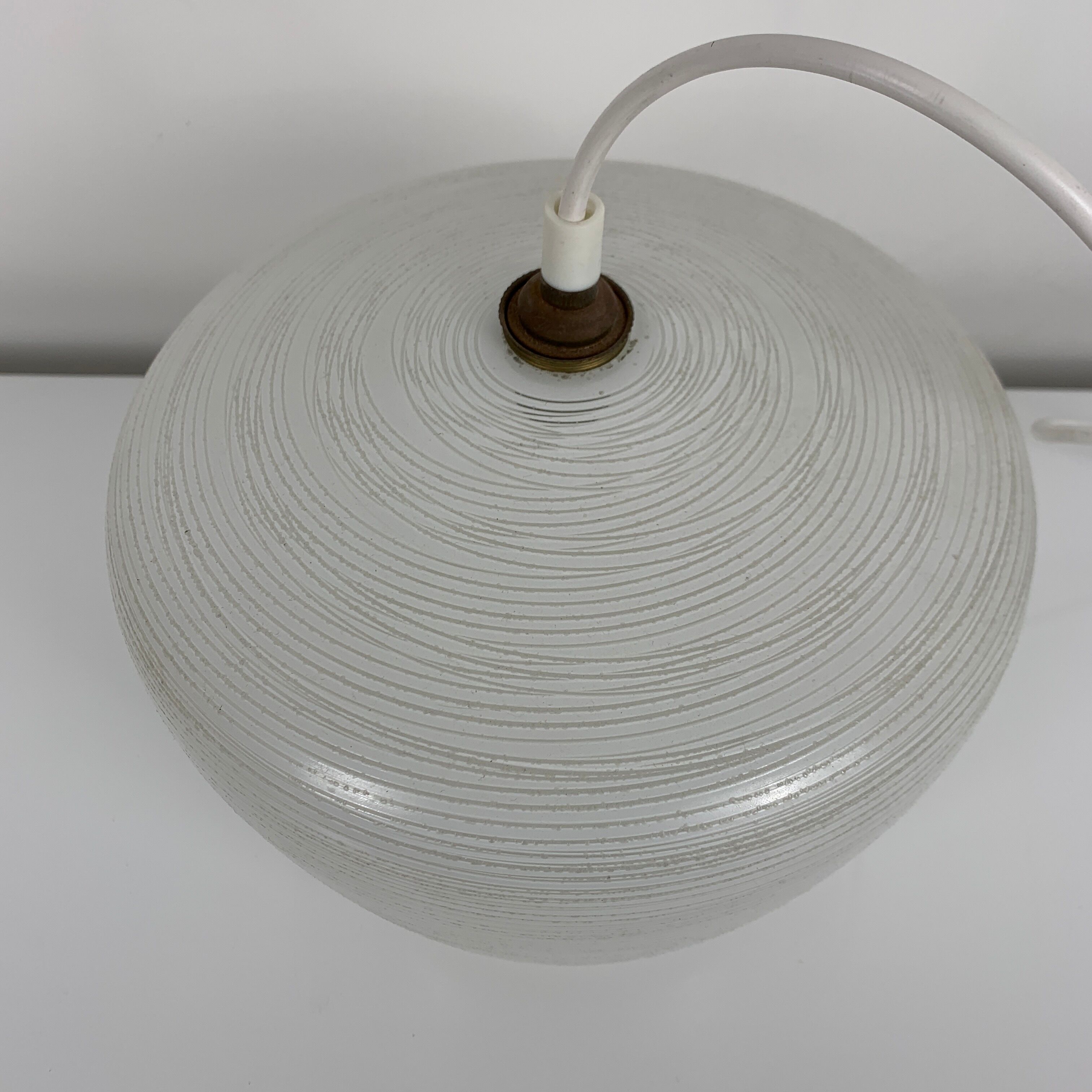 Vintage glass suspension painted style 50 60 1950 1960