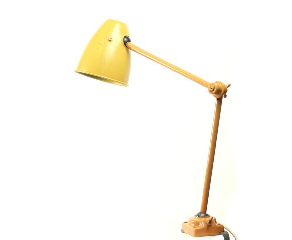Yellow metal desk lamp 1960 | Selency