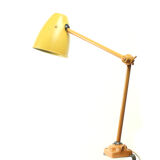 Yellow metal desk lamp 1960