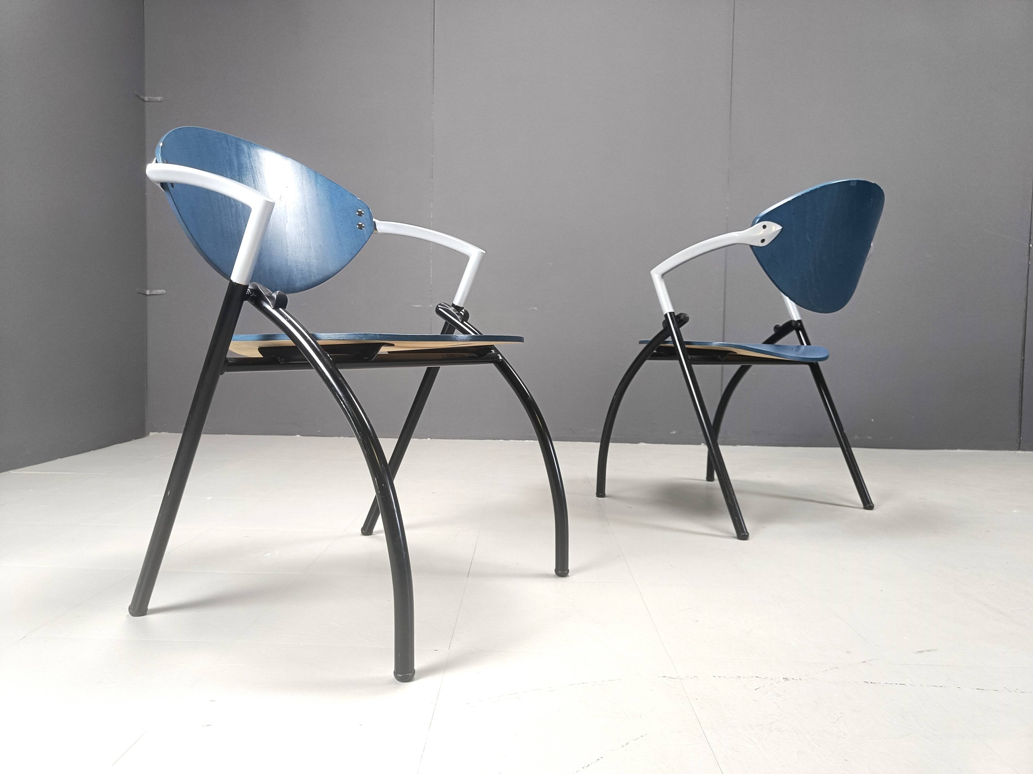 Post modern dining chairs, 1990s