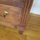 Oak chest of drawers and brass handles