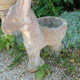 Cement donkey planter