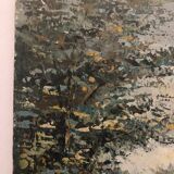 Oil on canvas representing Notre-Dame de Paris post-impressionist