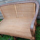 Salon d'hiver ancien en rotin (7 pièces)