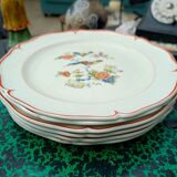 Set of six HBCM dessert plates