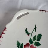 Sarreguemines earthenware cake plate, Épernay pattern