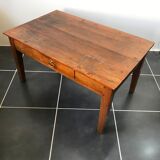 Rustic farm coffee table with 1 1950 cherry drawer