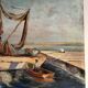 Ancient painting, marine oil on canvas 60s/70s