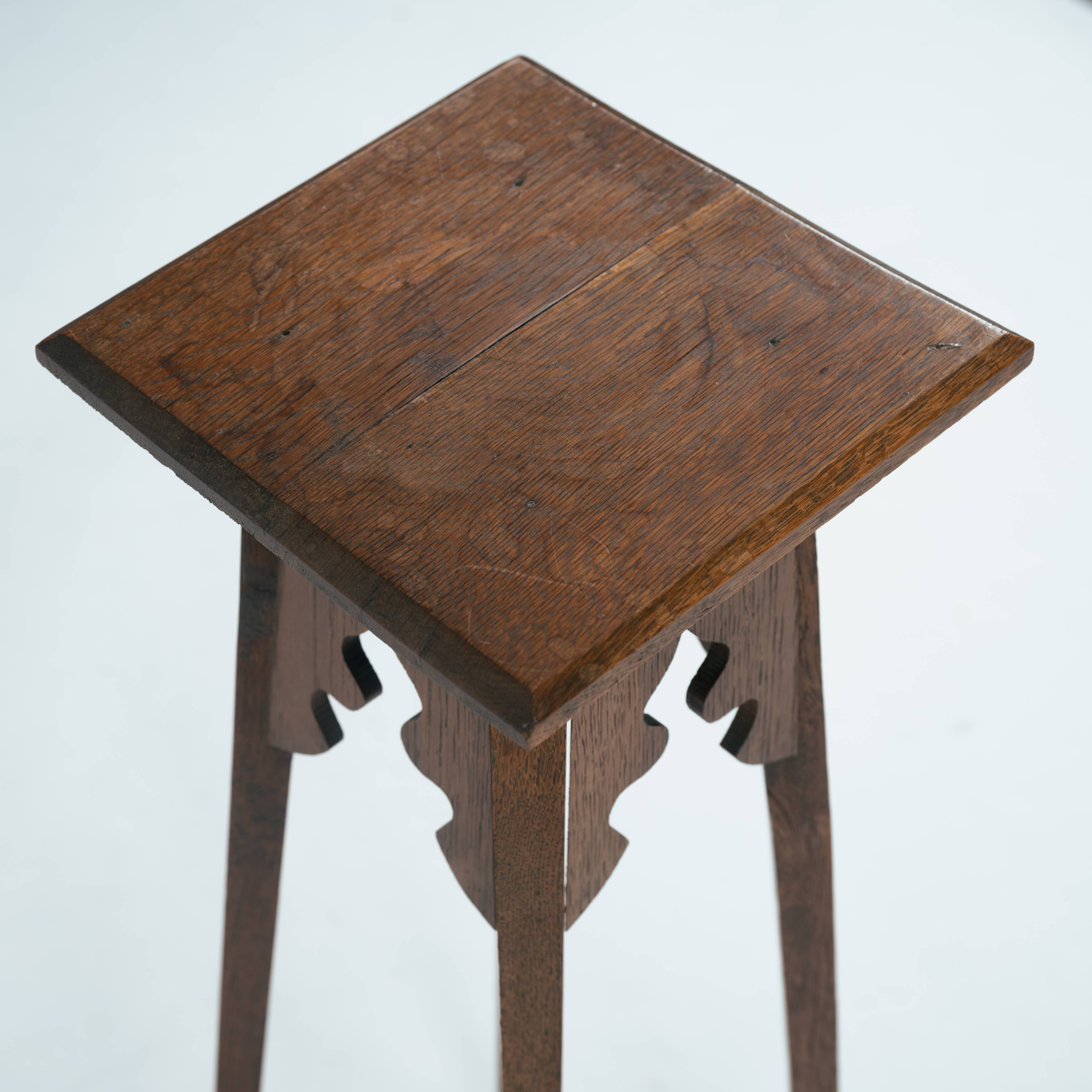 Plant Stand in Oak Art Nouveau, Complex Woodwork, 1920s