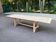 Large monastery farmhouse table stripped in raw wood, extendable from 200 to 300 cm.
