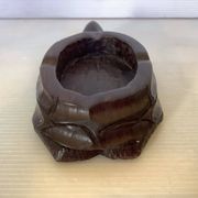 Vide poche cendrier tortue en bois massif