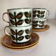 Set of 4 cups of rambouillet 1960 lunches from Boch Belgium