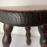 Brutalist wooden stool