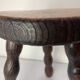 Brutalist wooden stool