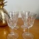Set of 4 Harlequin glasses in crystal glass from Reims 1950