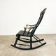 Swedish antique black painted rocking chair