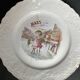 Arts de la table, douze assiettes dessert mois de l’année vers 1930
