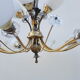 Brass chandelier with 12 fires, 60