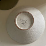 Large ceramic cup Fratelli Fanciullacci 60s decoration horses