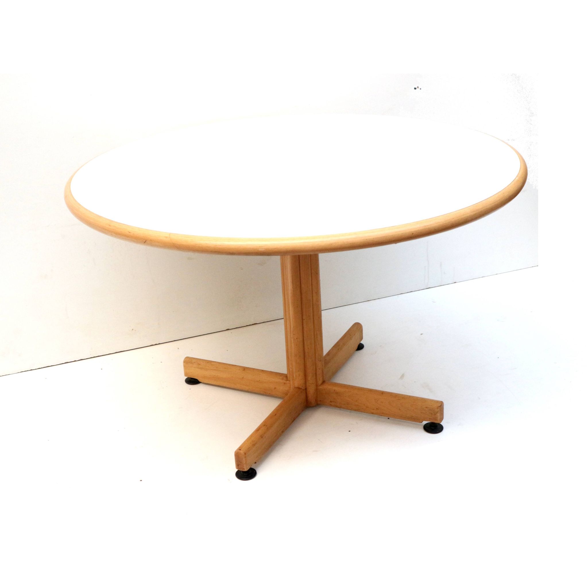 4x Vintage round dining table by Bruno Rey for Kusch and Co from the 1970s