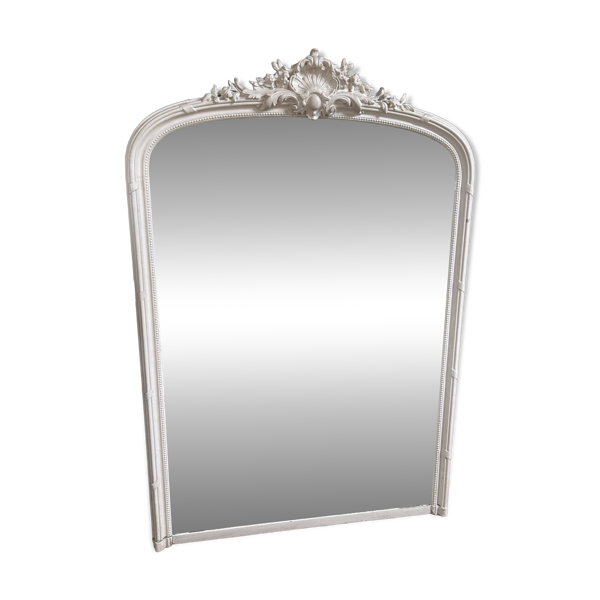 Rare Miroir Louis XVI Haussmannien - Glace au Mercure 175 x 120 cm