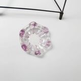 Cendrier sur pied verre coloré noire 1970