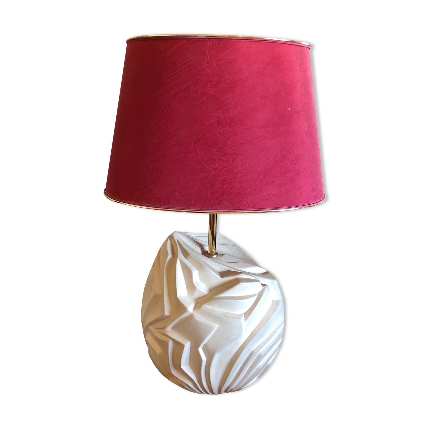 Designer table lamp monteuse viva villa vintage ceramic ribbed egg