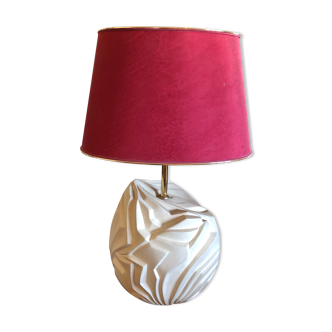 Lampe à poser design monteuse viva villa vintage céramique œuf strié