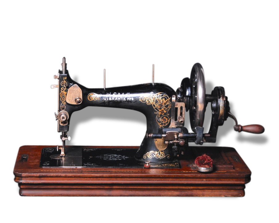 Hand crank sewing machine