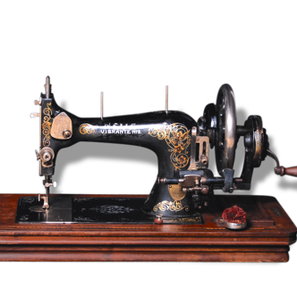 Hand crank sewing machine