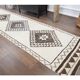 Vintage Turkish Oushak Handmade Wool Cotton White Runner Rug 90x345