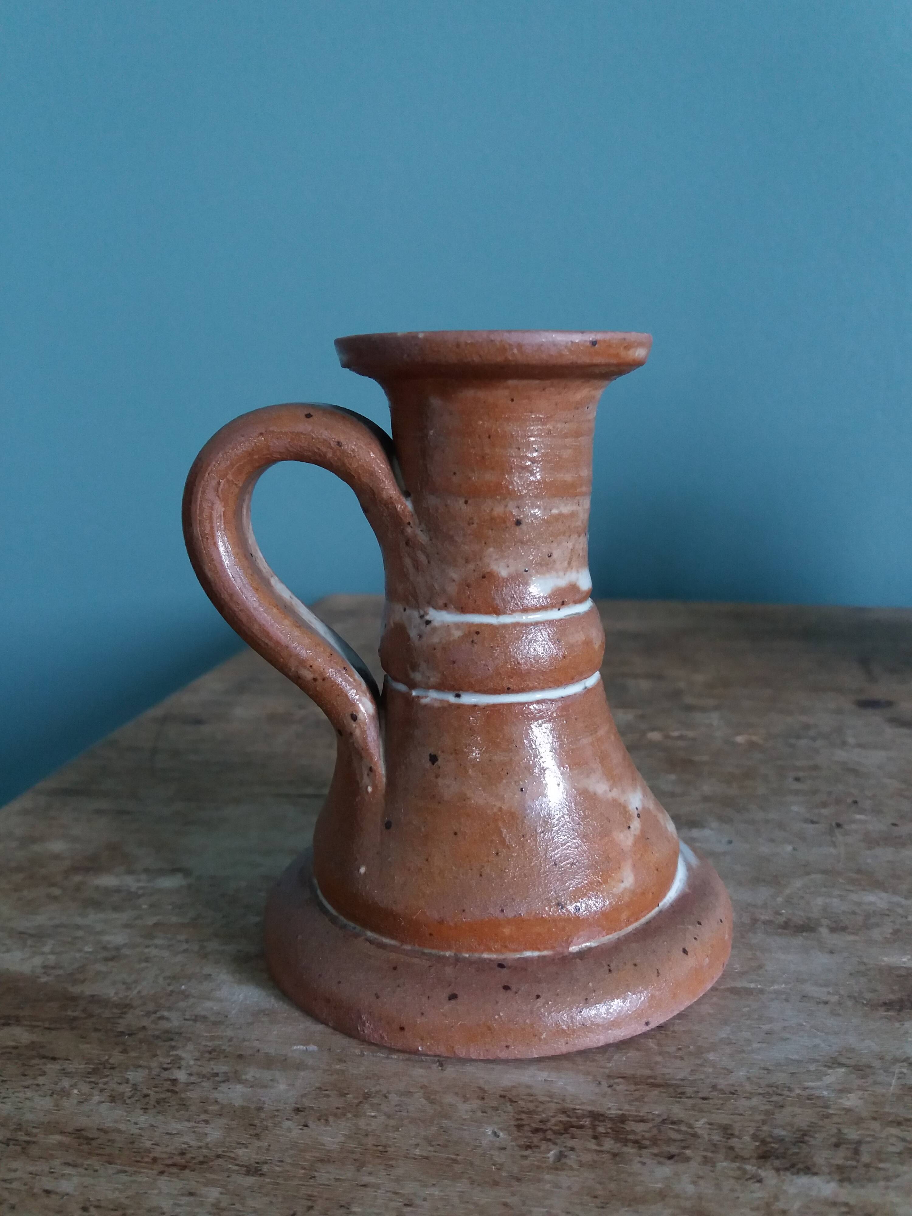 Puisaye stoneware candle holder