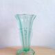 Vase en verre pressé vert style Art déco, vers 1960