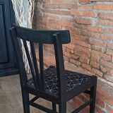 Geometric bistro black chair