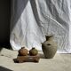 Small round ancient vase in engraved terracotta, Indonesian polychromy H10 D1