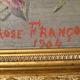 Peinture huile sur toile fleurs clématites signé François Rose 1904