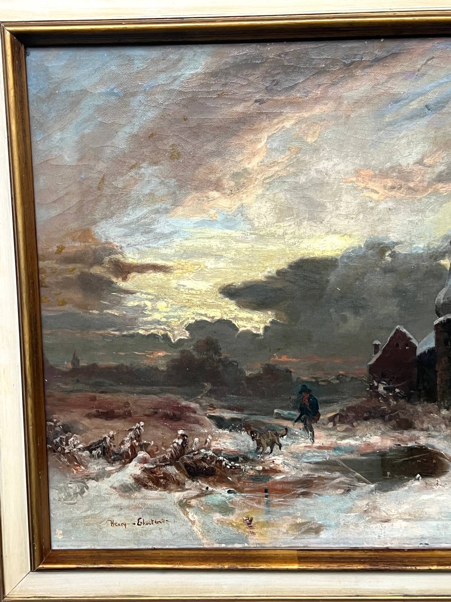 Henry Schouten (1857-1927) “Winter Landscape”.