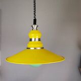 Large Industrial style yellow and green pull down hanging lamp