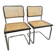 Pair of Cesca chairs B32 Marcel Breuer made in Italy
