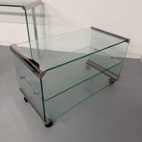 Italian design glass console storage unit by Gallotti & Radice An70