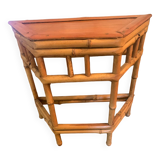 Small vintage bamboo shelf